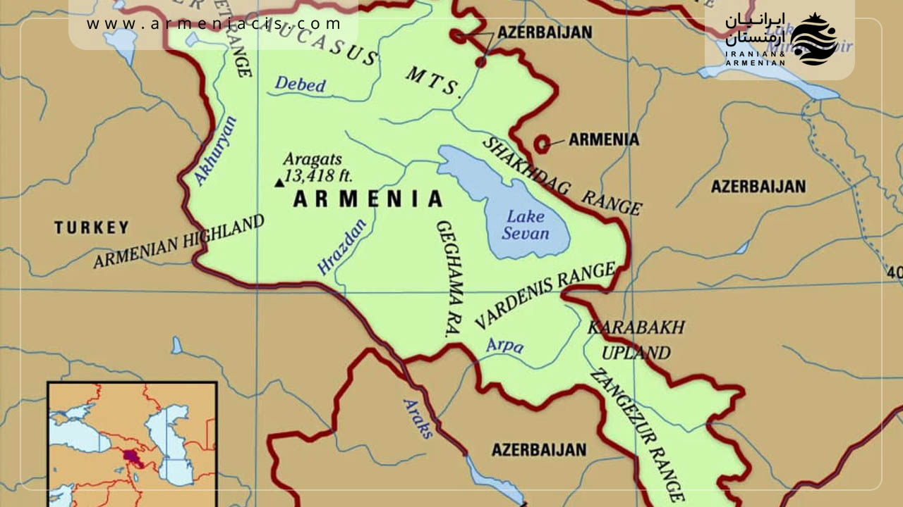 نقشه کشور ارمنستان
