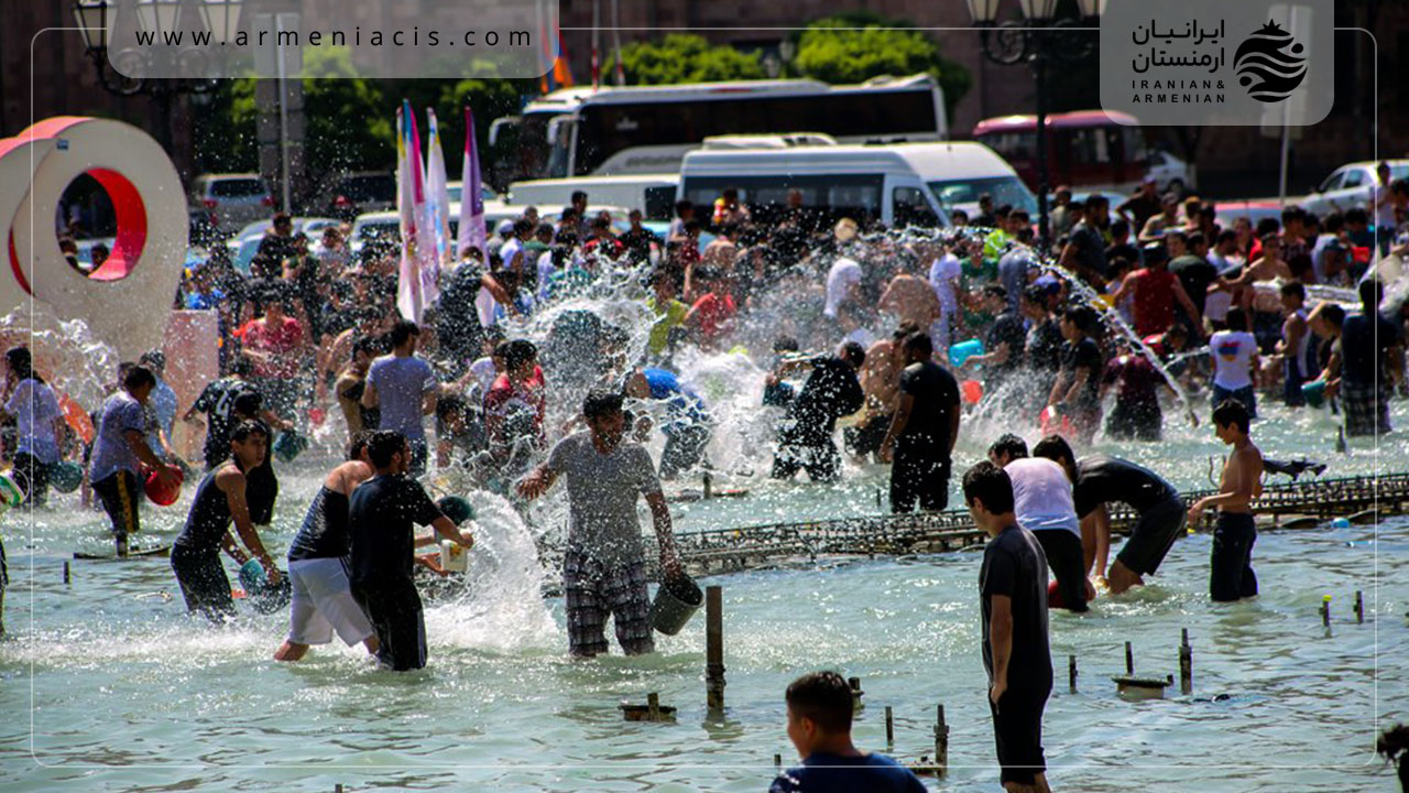 جشن آب در تابستان ارمنستان