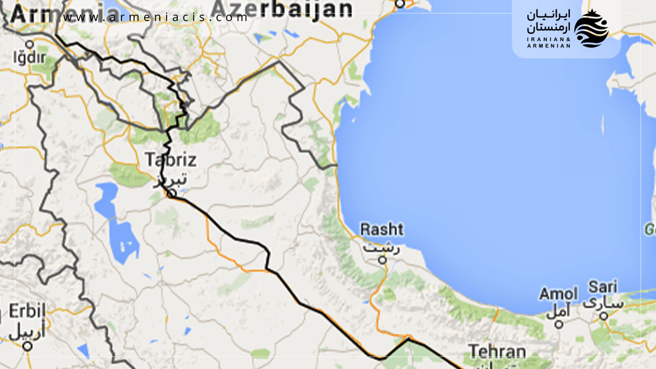 نقشه مرز ایران و ارمنستان